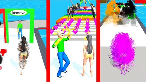 hair removal run gameplay all levels android,ios new update 🦱🚶‍♂️🧛
