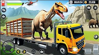 Drive truck loaded wild animal transport simulator jurassic dinosaur transport animal Rescue games.. screenshot 5