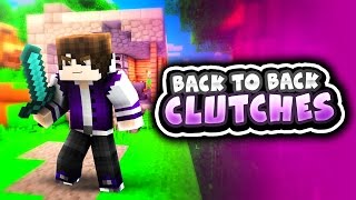 Back to Back SOLO Clutches (Minecraft MEGA Skywars)