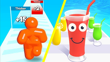 🟢 🟡 Tall man run Vs Juice Run - All Levels Gameplay Android iOS - 18A9P