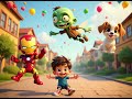 Superheroes & Zombies at the Playground 🎈 | Fun Video for toddlers