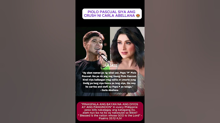PIOLO PASCUAL SIYA ANG CRUSH NI CARLA ABELLANA 😍  #viralvideo #news