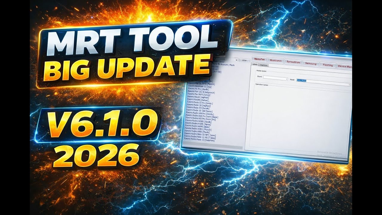 MRT Tool V6.1.0 Big Update 2026 | FRP Remove Flash Unlock Free 
