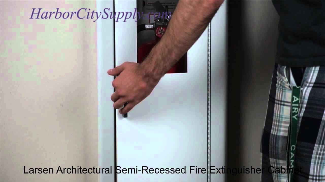 Larsen Architectural Series Semi Recessed Fire Extinguisher Larsen Architectural Series Semi Recessed Fire Extinguisher