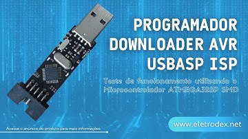 Teste de Funcionamento do Programador Downloader AVR USBASP ISP utilizando o ATMEGA328P SMD