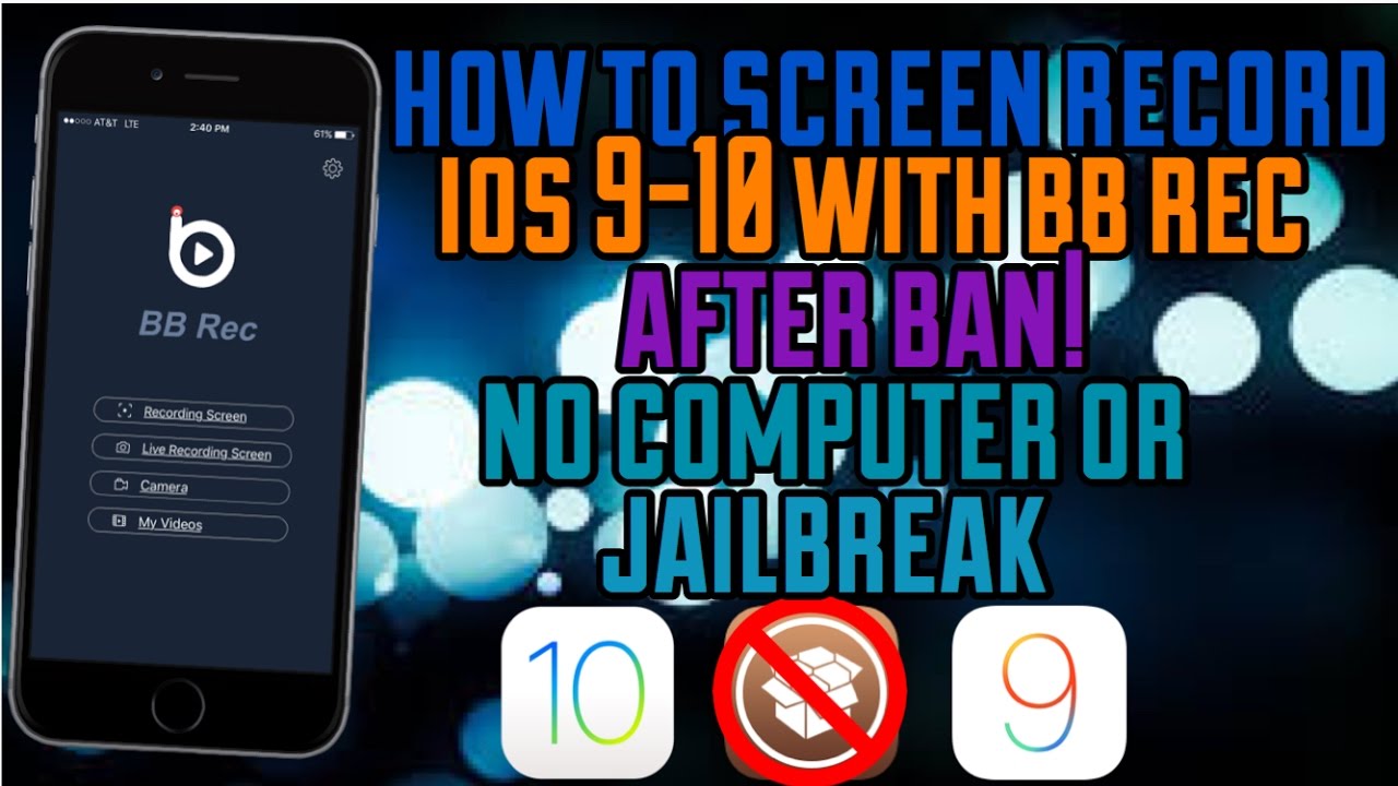 how to screen record with bb rec after ban! [permanent] No computer or jailbreak