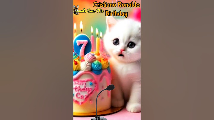 CRISTIANO RONALDO HAPPY BIRTHDAY | HAPPY BIRTHDAY SONG WITH NAMES | Adorable Cute Cat 😺  #cake