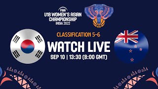 Korea v New Zealand | Full Basketball Game | FIBA U18 Women's Asian Championship 2022