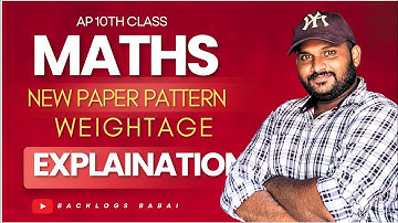 10th class MATHS paper pattern & weightage // 2025-26 // @backlogsbabai1797 // Manoj shyam kumar //