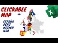 DEMO Mapa Clickable en Excel. EUROPA - ESPAÑA - PERÚ - MÉXICO. Cuadros de Mando Avanzados