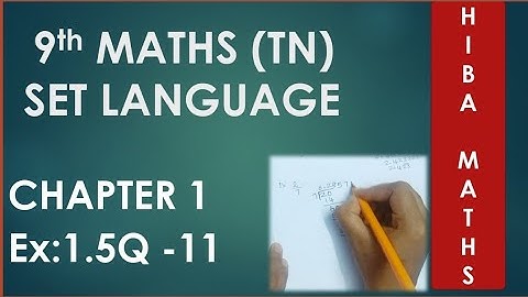 9th Maths Ch 1 Ex 1.5 Q.no 11. TN Samacheer Set Language. Venn Diagram sums