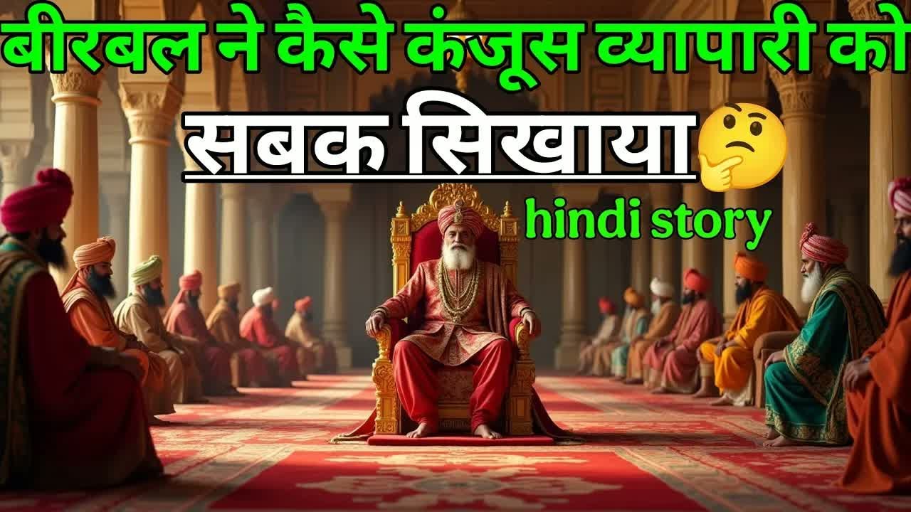 बीरबल ने कैसे कंजूस व्यापारी को सबक सिखाया ｜ akbar birbal ki kahani ｜ new majedar story ｜ kahaniya ｜