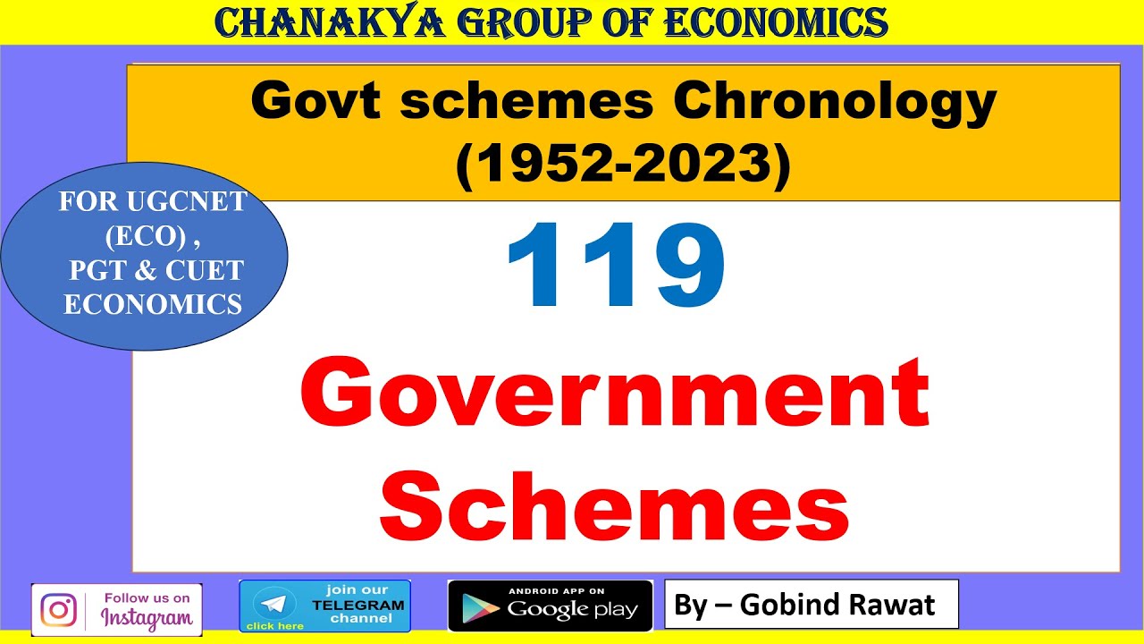 Govt schemes Chronology(1952-2023) By Gobind Rawat