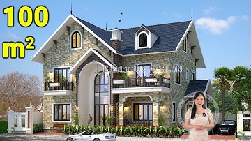 Biệt thự nhà vườn mái thái 2 tầng kiến trúc hiện đại đẹp | NHÀ ĐẸP ACHI