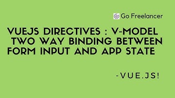 VueJs directives | v-model  two way binding between form input and app state