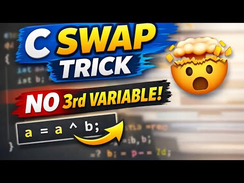 SWAP two variables using bitwise XOR Operator in C Programming... #swapvariables #cprogramming