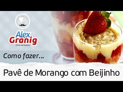 PAVÊ DE MORANGO COM BEIJINHO - SOBREMESA FÁCIL QUE QUALQUER UM PODE FAZER