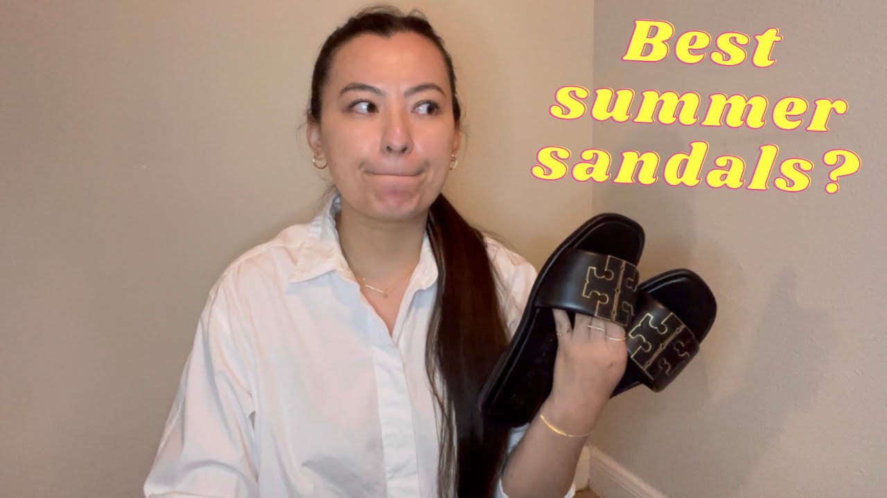 Tory Burch Double T Sport Slides Review | Sizing, Price, Comfort - YouTube