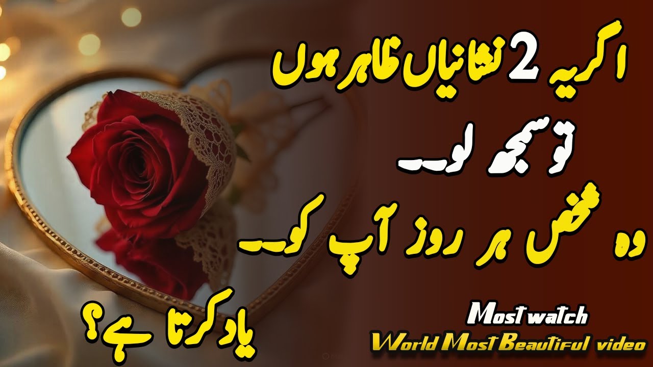 Wo Shakhs Hr Rose Ap Ko Yad🥰 Karta Ha |2 Nishaniya Nazar Aya Tu  ||Best Islami Quotes|