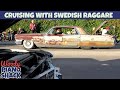 American car cruising gone wild in sweden