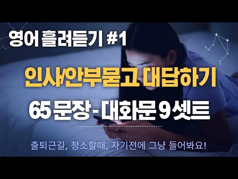인사 및 안부 묻고 대답하는 표현 65문장 대화9셋트 흘려 듣기만 해도 영어회화가 터진다!