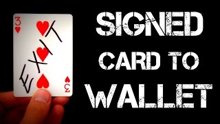 Signed card to wallet revealed! | Card trick tutorial