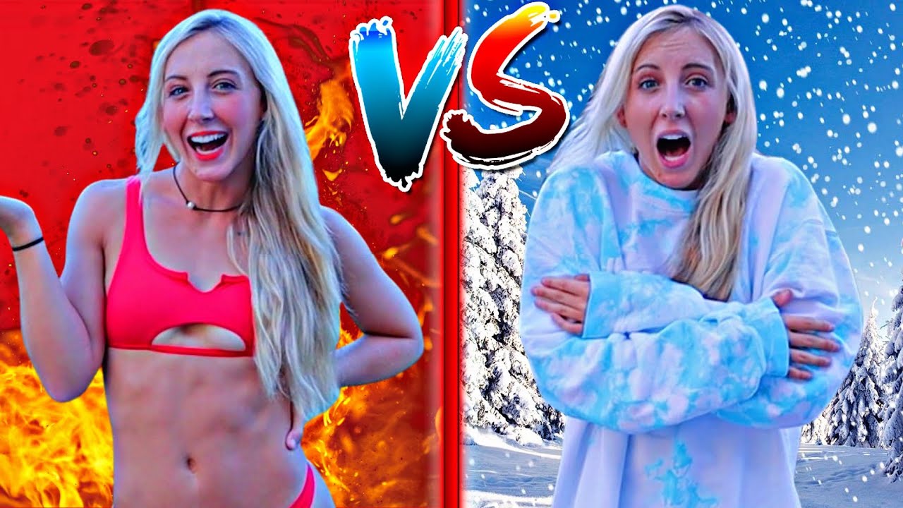 Hot Girl Vs Cold Girl Challenge Extreme Youtube 