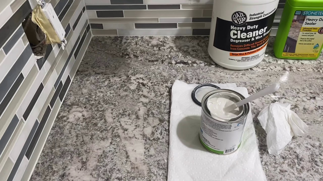 How to clean oil stain on granite countertops? YouTube