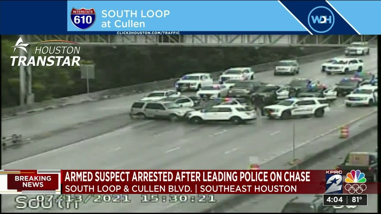 Armed suspect arrested after leading police on chase - YouTube