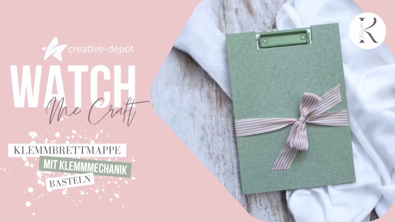 WATCH ME CRAFT | Klemmbrettmappe basteln | Neuheiten Creative Depot | Buchbindeliebe | März 2025