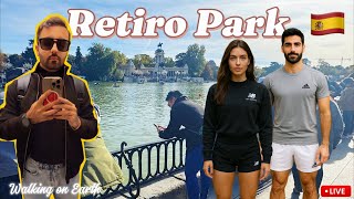 LIVE: Weekend Walk in Retiro Park | Relaxing Afternoon, Madrid | Madrid Walking Tour (4K/60fps) 🇪🇸