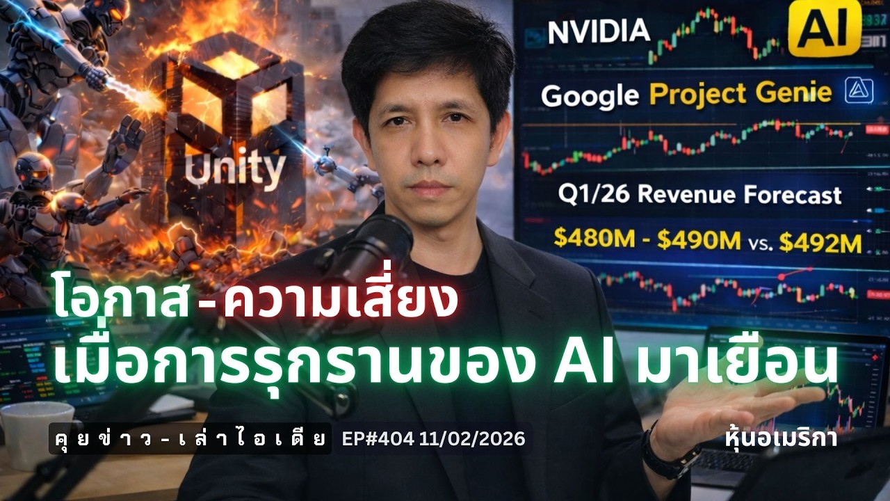 ⁣คุยข่าว-เล่าไอเดีย EP404: โอกาส-ความเสี่ยง เมื่อการรุกรานของ #AI มาเยือน  #ไอเดียลงทุน #หุ้นอเมริกา