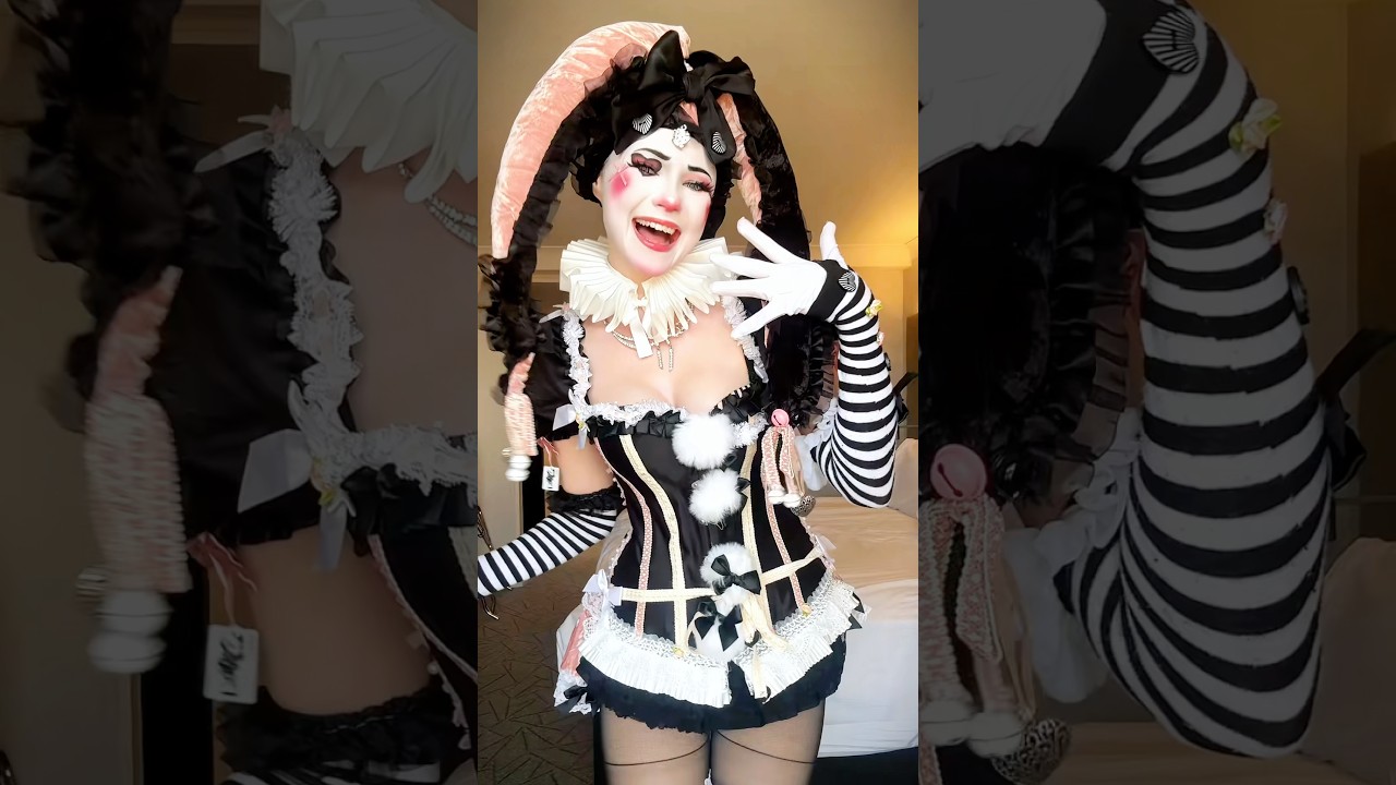 COQUETTE CLOWN MAKEUP?! ~ Goodtime Jester Cosplay #cosplay #clown #makeuptransformation
