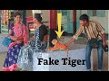 Fake Tiger Vs Man Prank Video | Best Man Reaction So Funny With Fake Tiger | Can Not Stop Laugh