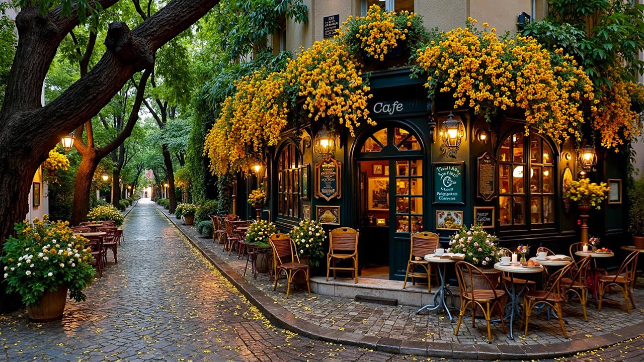 London Outdoor Vintage Cafe Jazz ☕Smooth Bossa Nova Piano & Morning Jazz Music for Relaxation, Focus