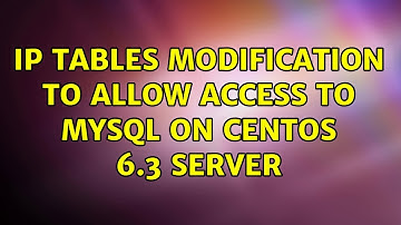 IP tables modification to allow access to mysql on CENTOS 6.3 server