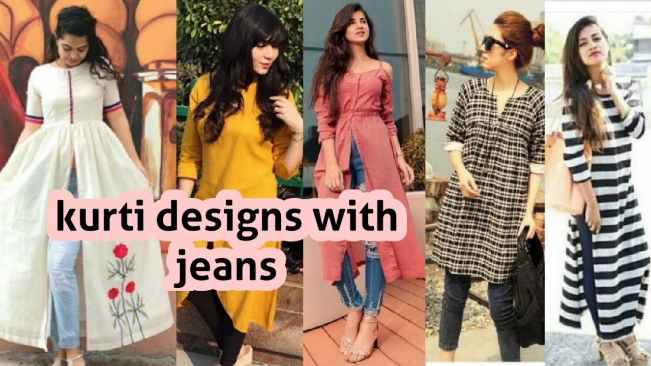 Latest kurta/ kurti with jeans /unique kurti desings with jeans