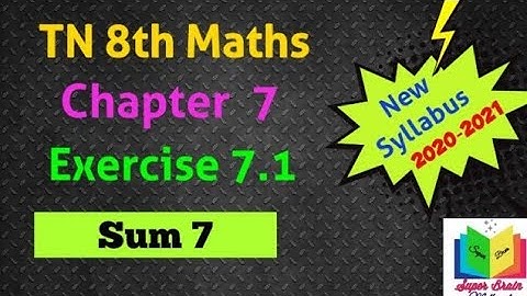8th maths Exercise 7.1 Sum 7 |Class 8 Maths Chapter 7 Information Processing|Super brain mathematics