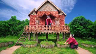 Survival Girl Living Off The Grid Building A House Private Villa Nature By Technology Ancient Skills