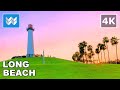 [4K] Sunset at Shoreline Village in Long Beach, California USA - Walking Tour & Travel Guide 🎧