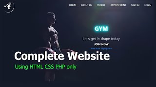 First GYM Website Using #HTML #CSS #PHP | Multi page website