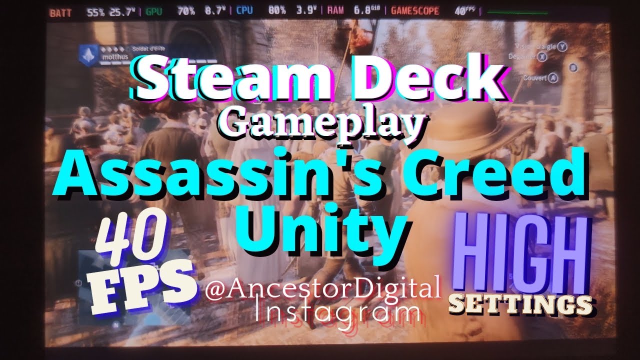 ASSASSIN'S CREED UNITY - LINUX - Gameplay [Steam Play Proton] 