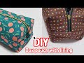 안감있는 사각 파우치 만들기 / 안감을 깔끔하게 재봉하는 방법 / DIY box pouch with lining