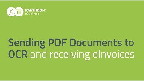 PANTHEON eBusiness: Sending PDF Documents to OCR and receiving eInvoices | EN