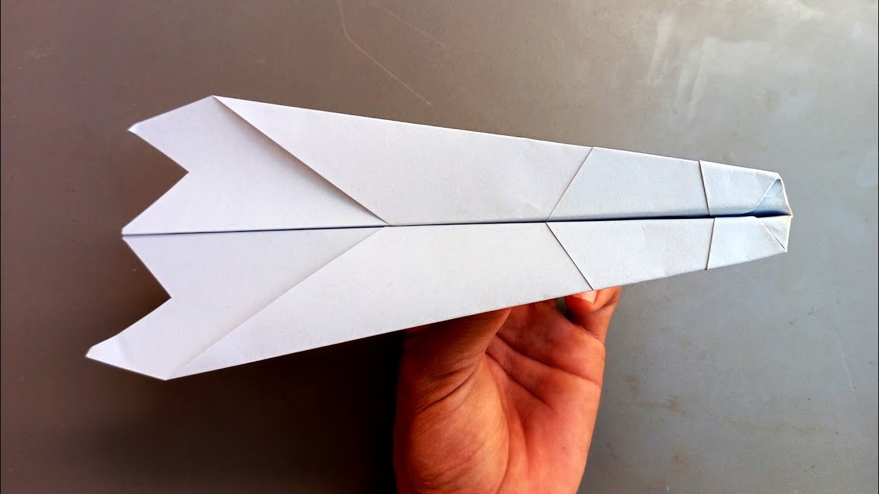 How to Make a Super Long Flying Paper Airplane | Fly Far Design - YouTube