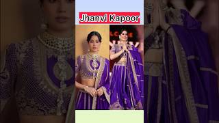 Janhvi Kapoor wearing custom Anamika Khanna Lehenga💜￼#bollywood #fashion #shorts #shortvideo #viral