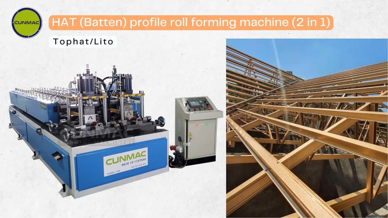 Tophat Roll Forming Machine - Also call Lito/Batten/Reng Machine - CUNMAC Vietnam - 01