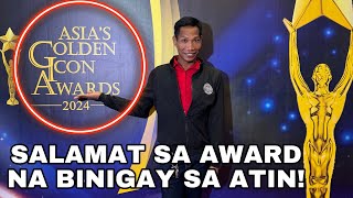 Nabigyan tayo Award! Asia's Golden icon Awards 2024