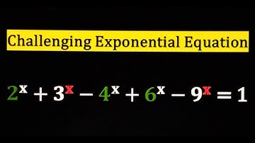Exponents - Can you solve this challenging equation? #maths #exponential #challengingmath