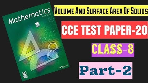 R.S Aggarwal Class-8|Chapter-20|CCE TEST PAPER-20|Part-2|Full Solutions|CBSE Boards|ICSE Board.